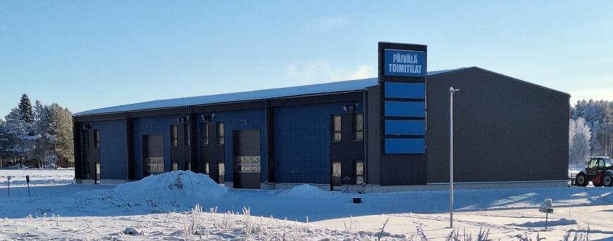 Julkisivu kuva uudesta hallista