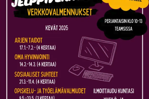 Verkkovalmennuksen ajankohdat 2025