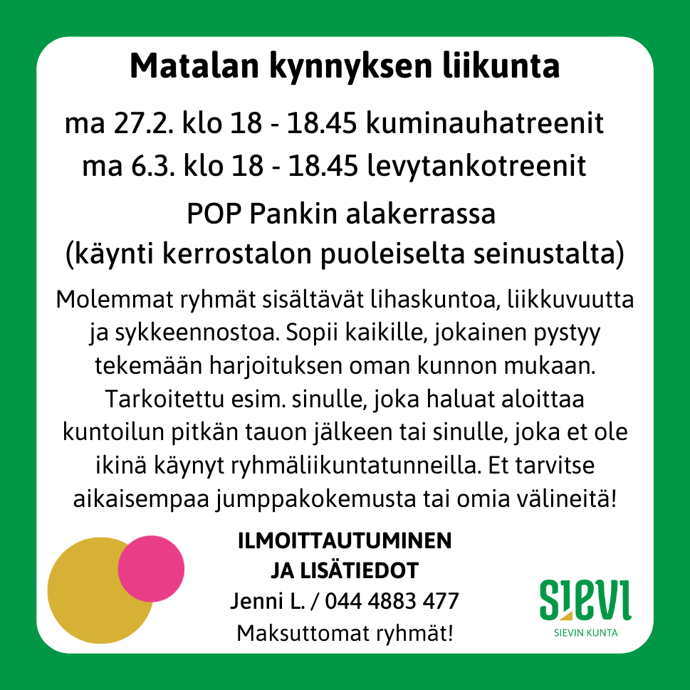 Matalan kynnyksen liikunta