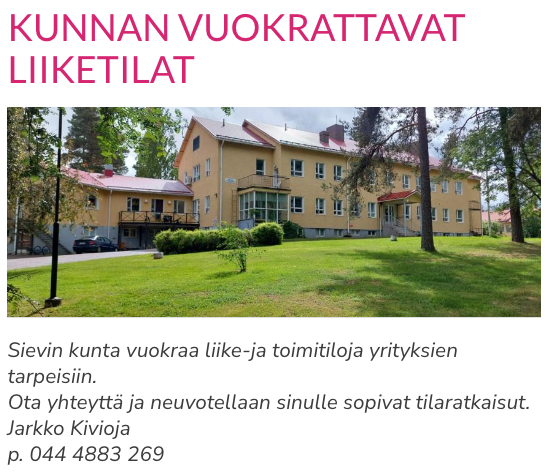 kunnan vuokrattavat liiketilat