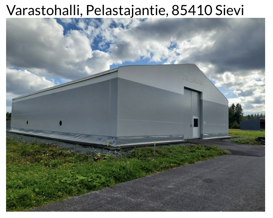 Varastohalli, Pelastajantie, Sievi