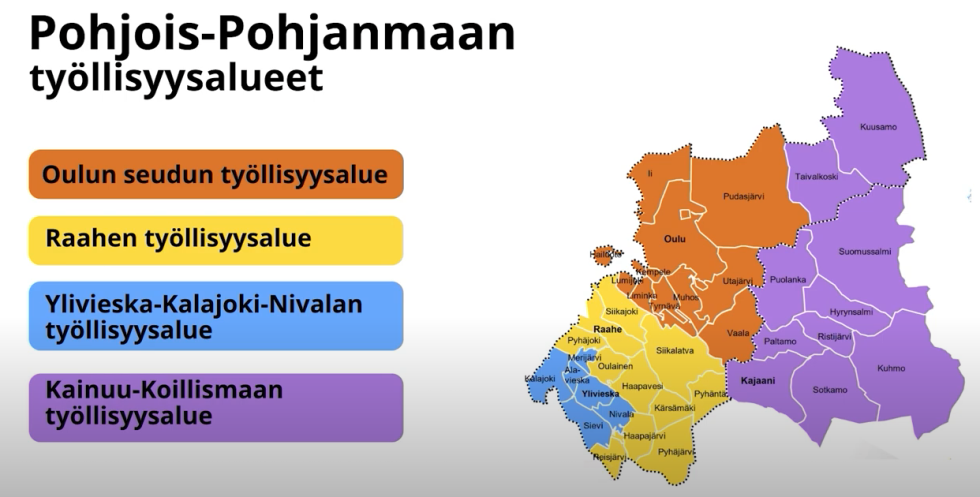 Pohjois-Pohjanmaan työllisyysalueet