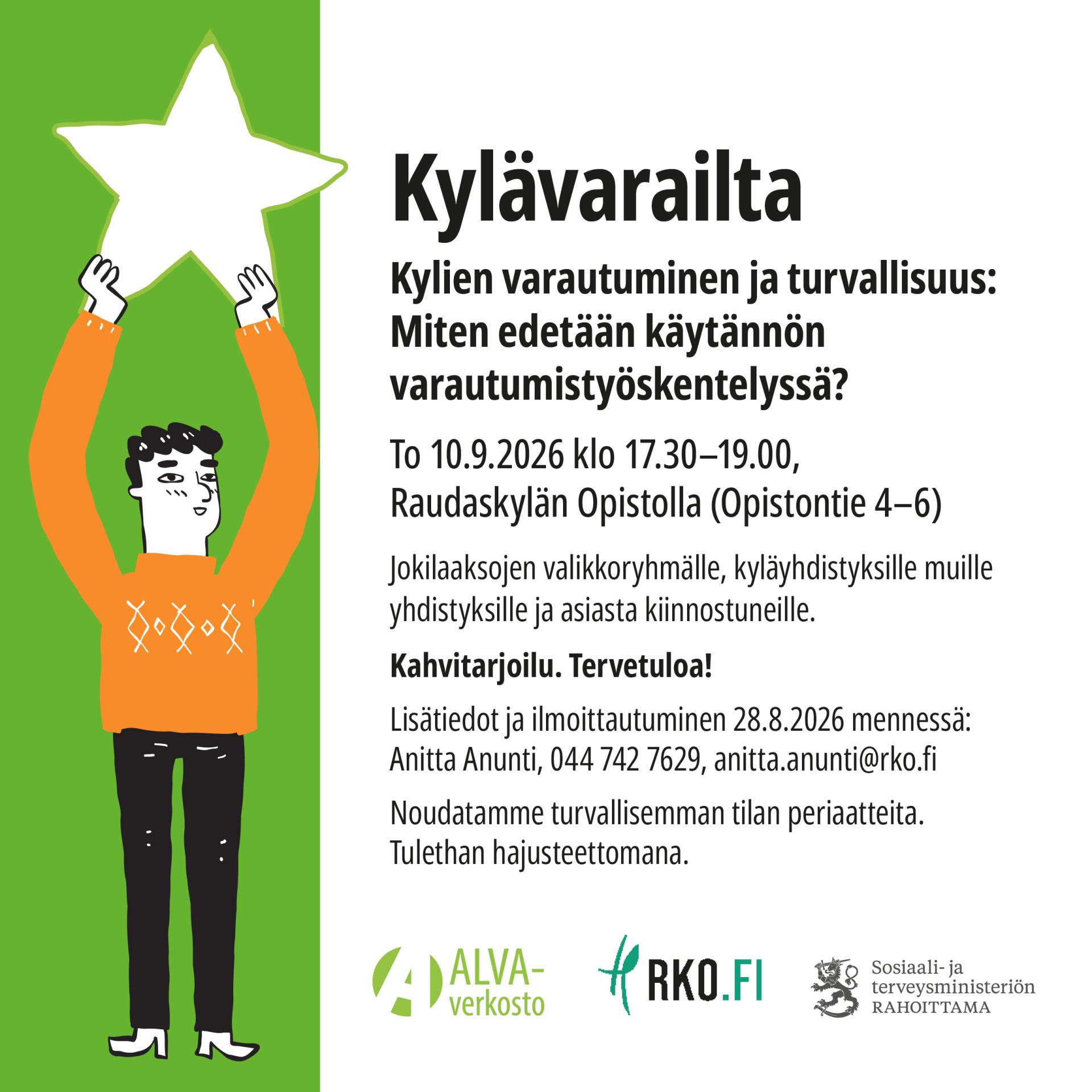 Kylävarailta Raudaskylässä 10.9. klo 17.30-19